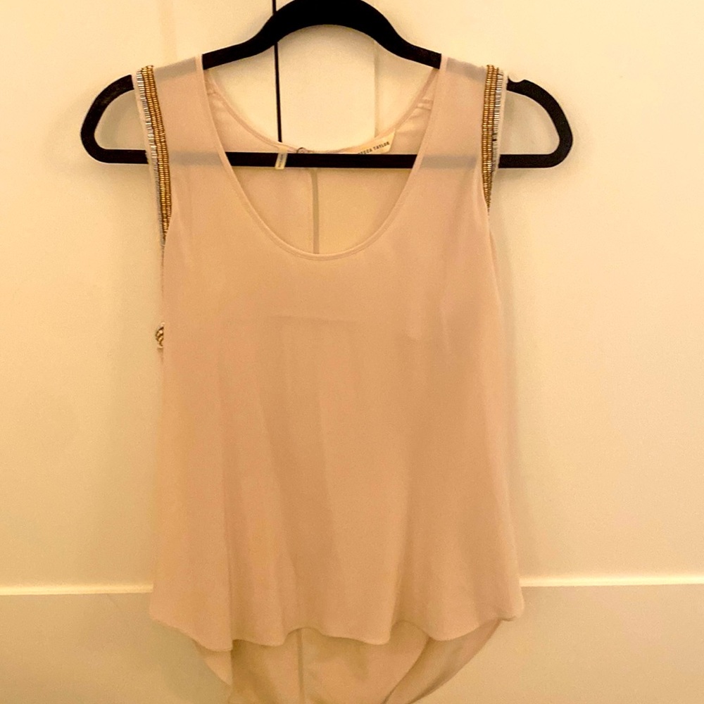 Rebecca Taylor shirt. Size 6, light pink w decorative beading
